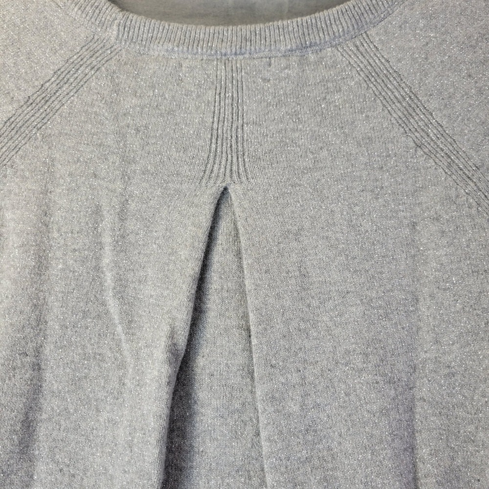 Banana Republic Womens M Gray Italian Yarn Wool Blend Sweater Quiet Luxury - Picture 6 of 9